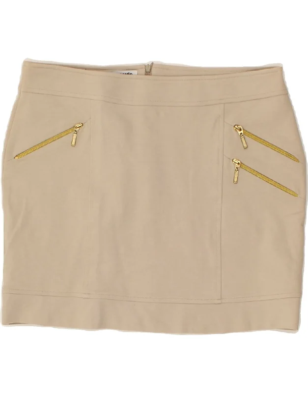 PIERRE CARDIN Womens Paris Mini Skirt Large W32 Beige