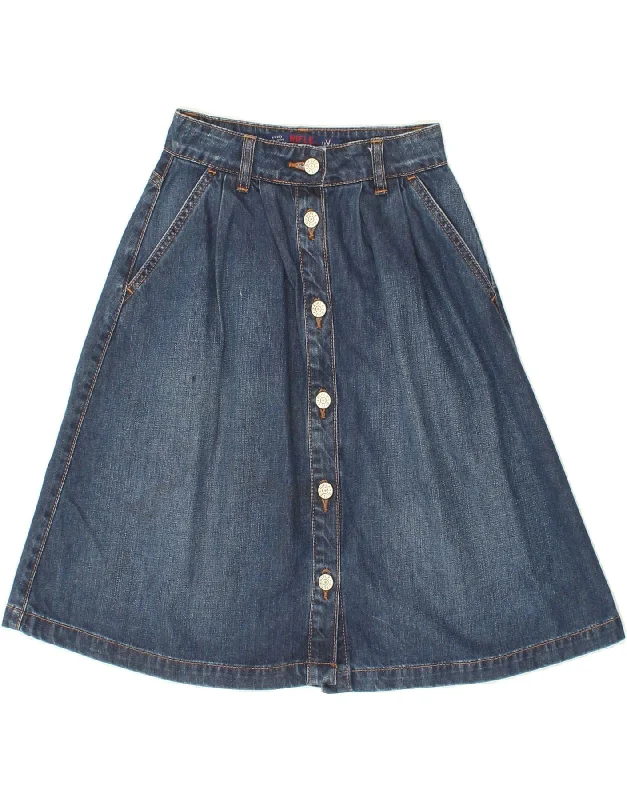 RIFLE Womens Denim A-Line Skirt W24 XS Blue Cotton