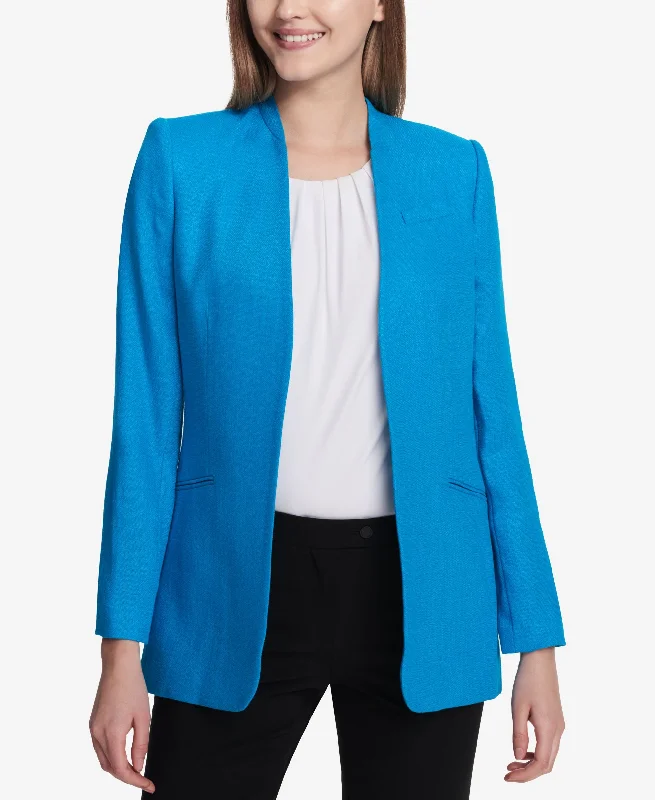 Calvin Klein Tweed Flyaway Blazer