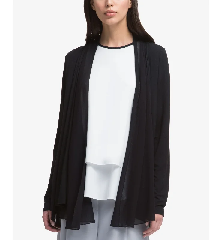 DKNY Draped Open Front Blazer