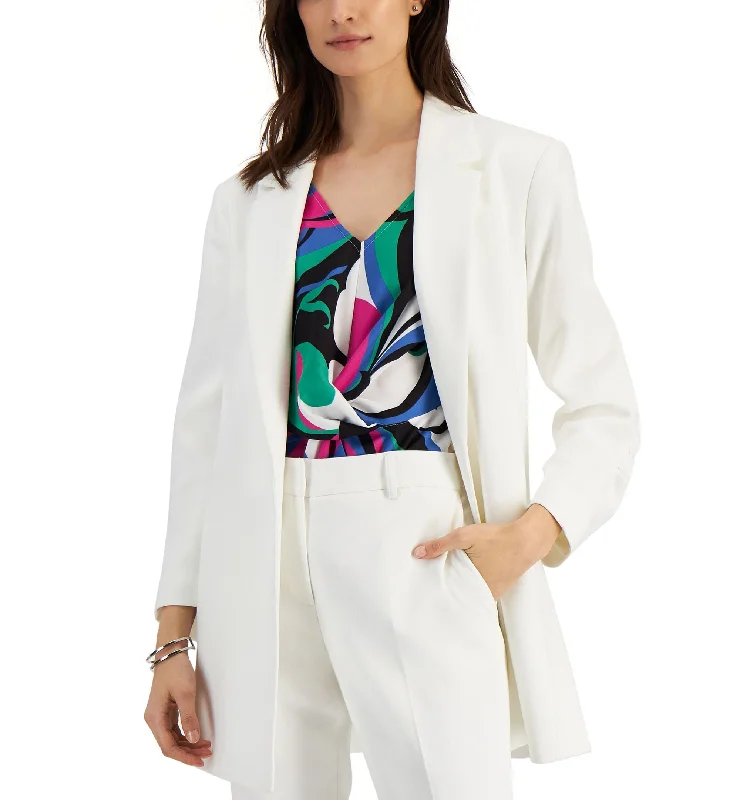 Tahari Asl Ruched Sleeve Blazer